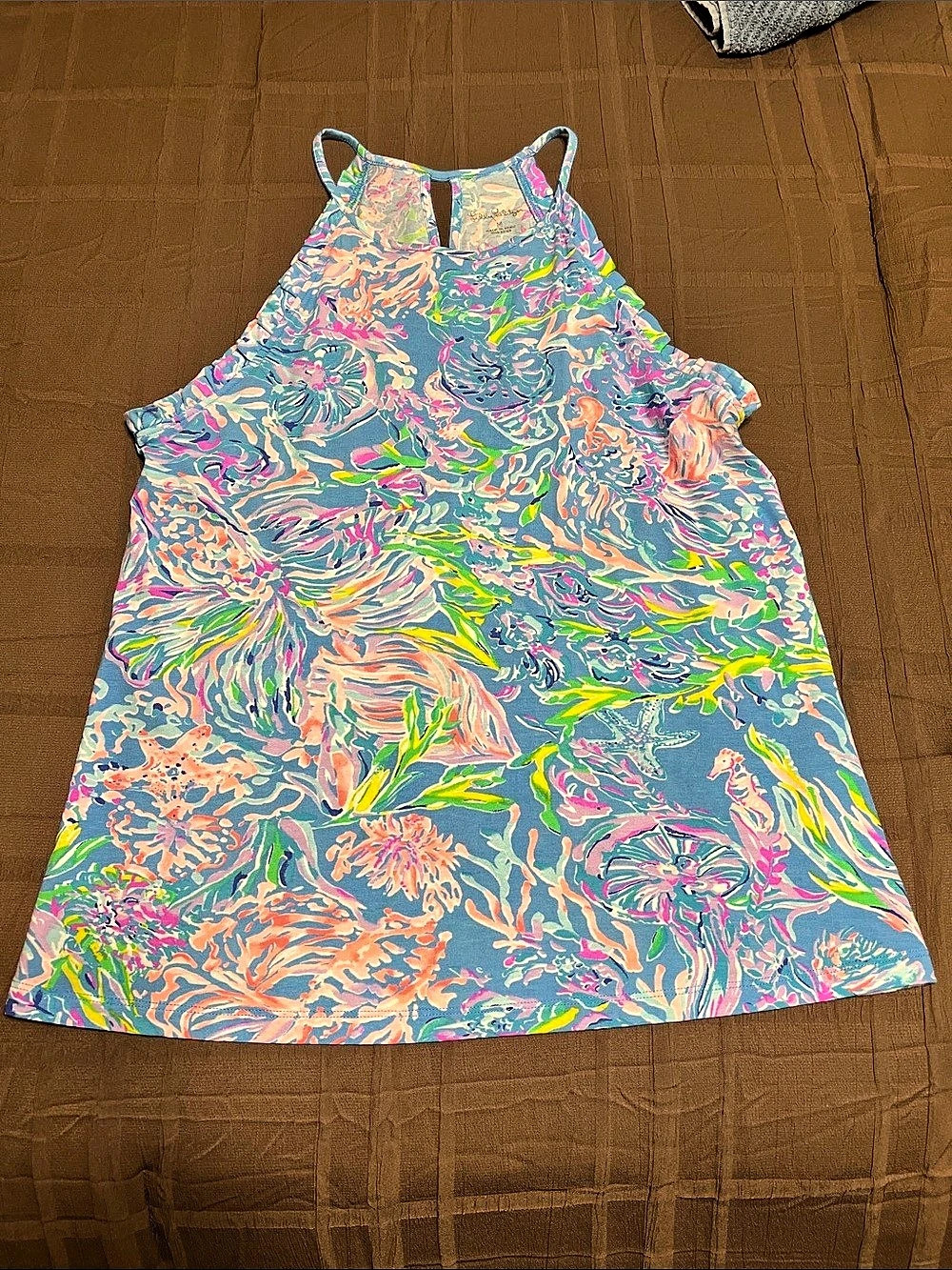 Lilly Pulitzer Halter Top Women's Blue & Multicolor Medium